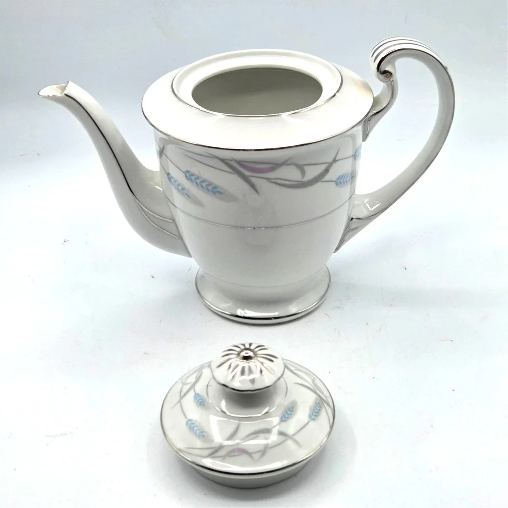 Valmont Royal Wheat China Teapot With Lid  Made in Japan Vintage RARE HTF‎